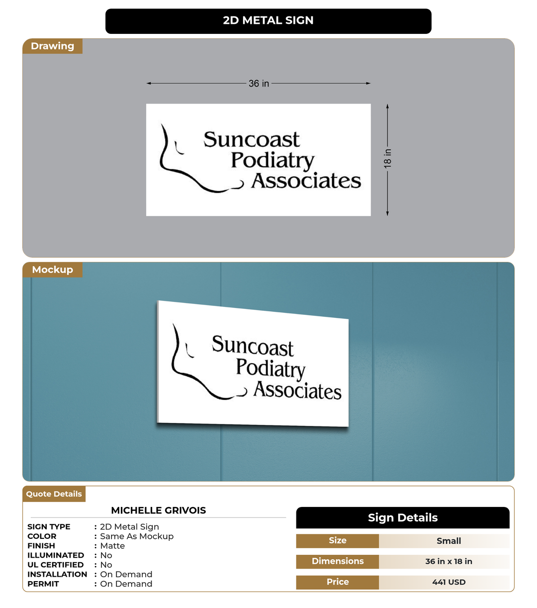 CUSTOM MOCKUP SIGN FOR Michelle Grivois