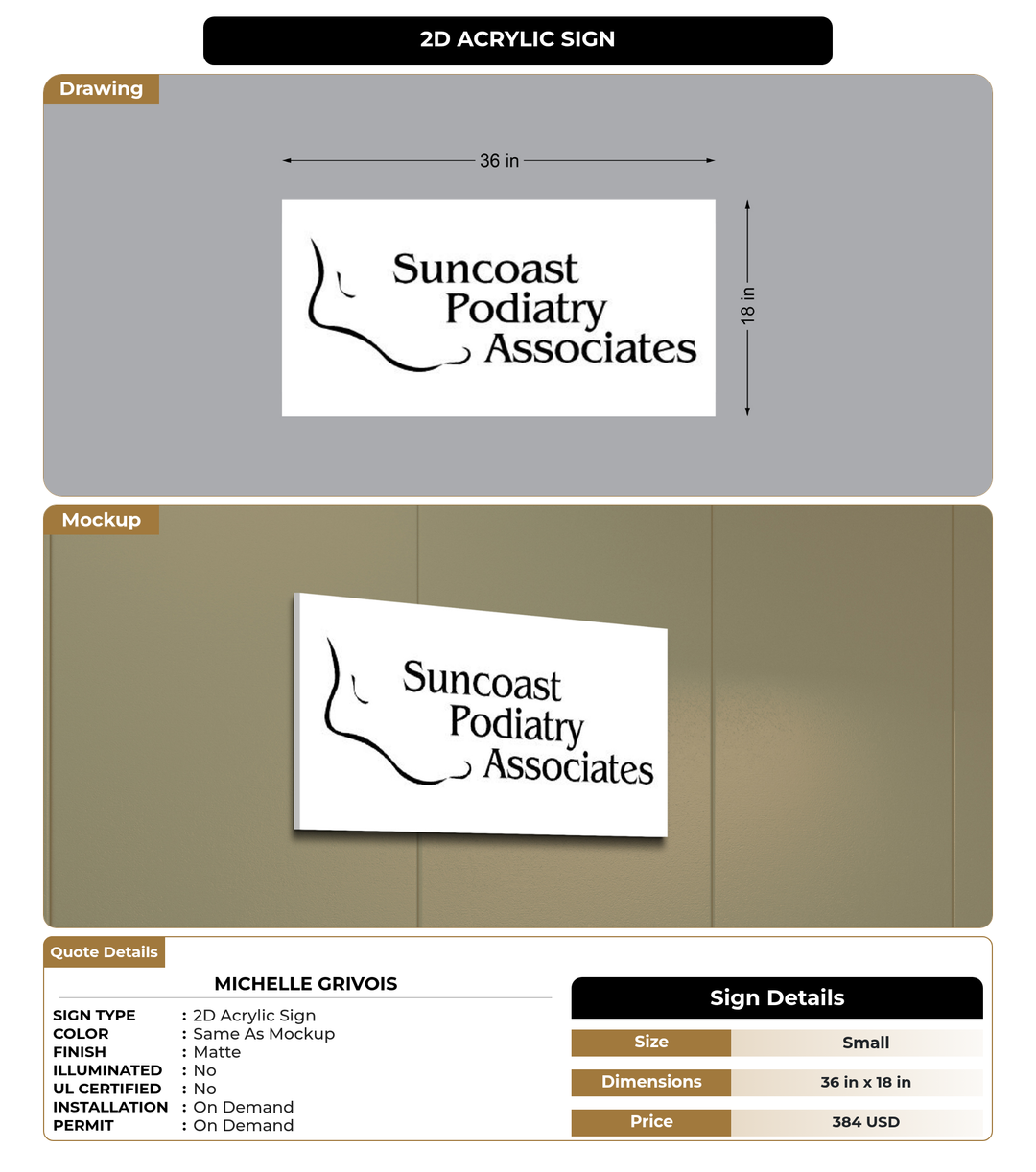 CUSTOM MOCKUP SIGN FOR Michelle Grivois