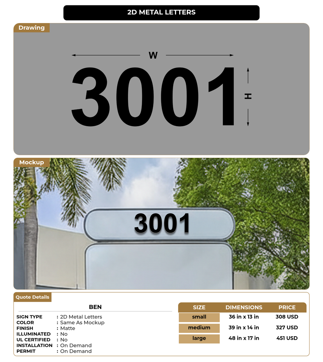CUSTOM MOCKUP SIGN FOR Ben