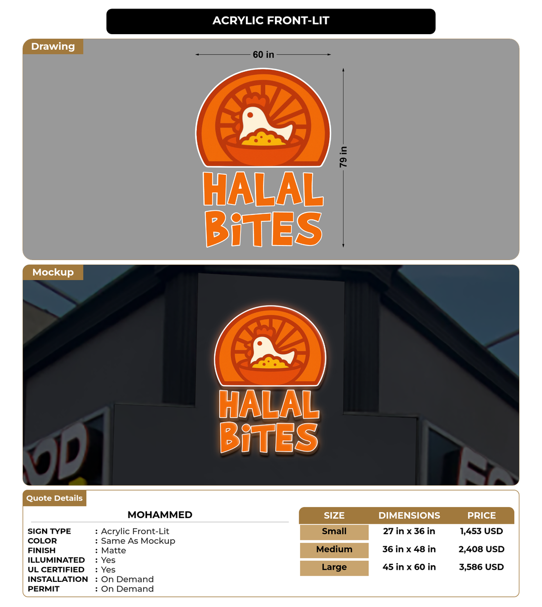 CUSTOM MOCKUP SIGN FOR Mohammed
