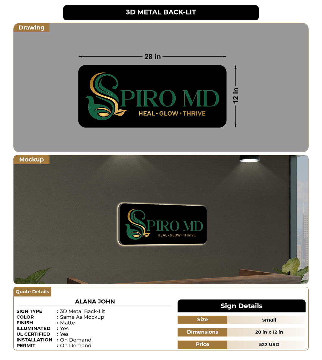 CUSTOM MOCKUP SIGN FOR Alana John