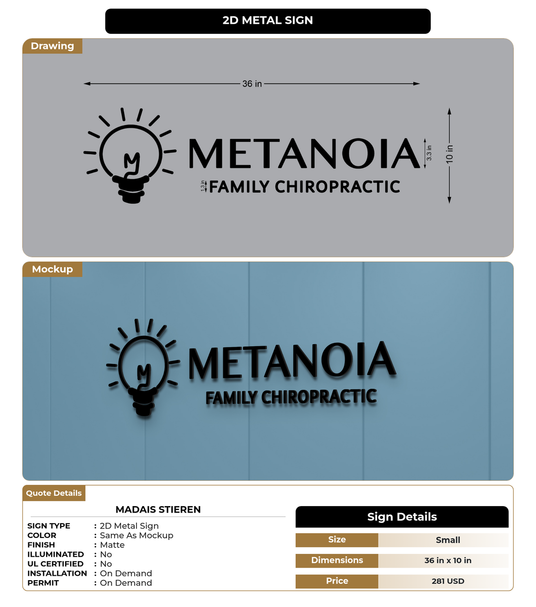 CUSTOM MOCKUP SIGN FOR Madais Stieren