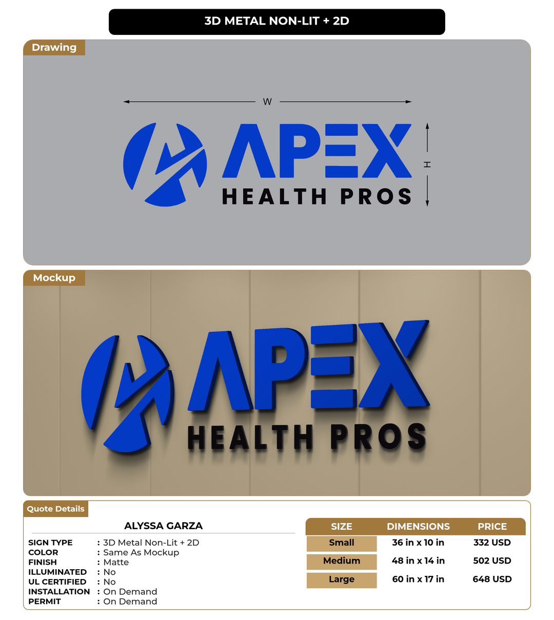 CUSTOM MOCKUP SIGN FOR Alyssa Garza