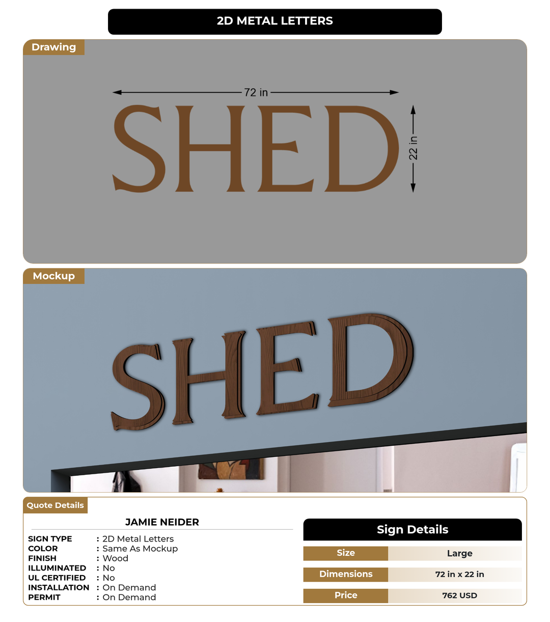 CUSTOM MOCKUP SIGN FOR Jamie Neider