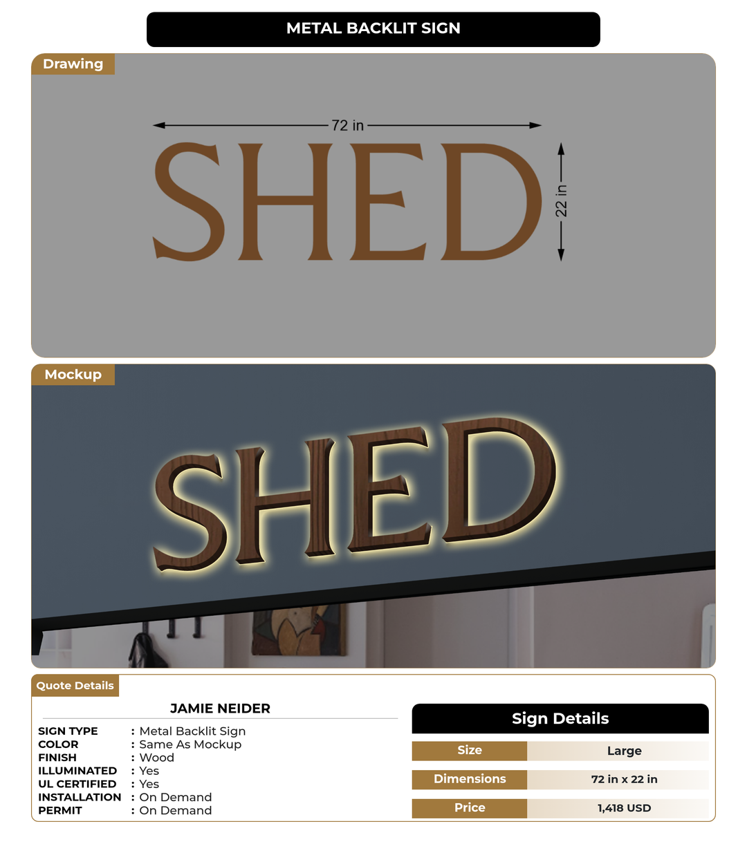CUSTOM MOCKUP SIGN FOR Jamie Neider