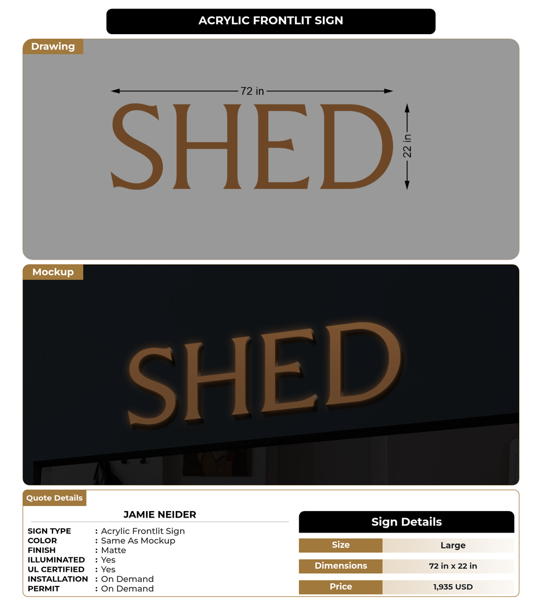 CUSTOM MOCKUP SIGN FOR Jamie Neider