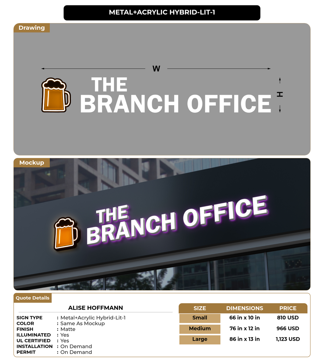 CUSTOM MOCKUP SIGN FOR Alise hoffmann