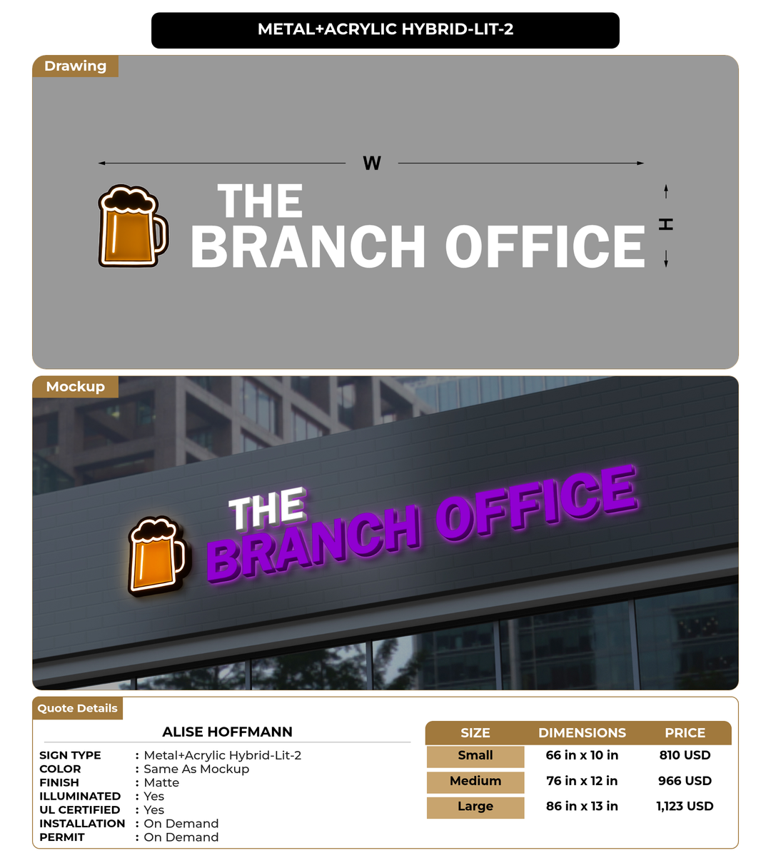 CUSTOM MOCKUP SIGN FOR Alise hoffmann