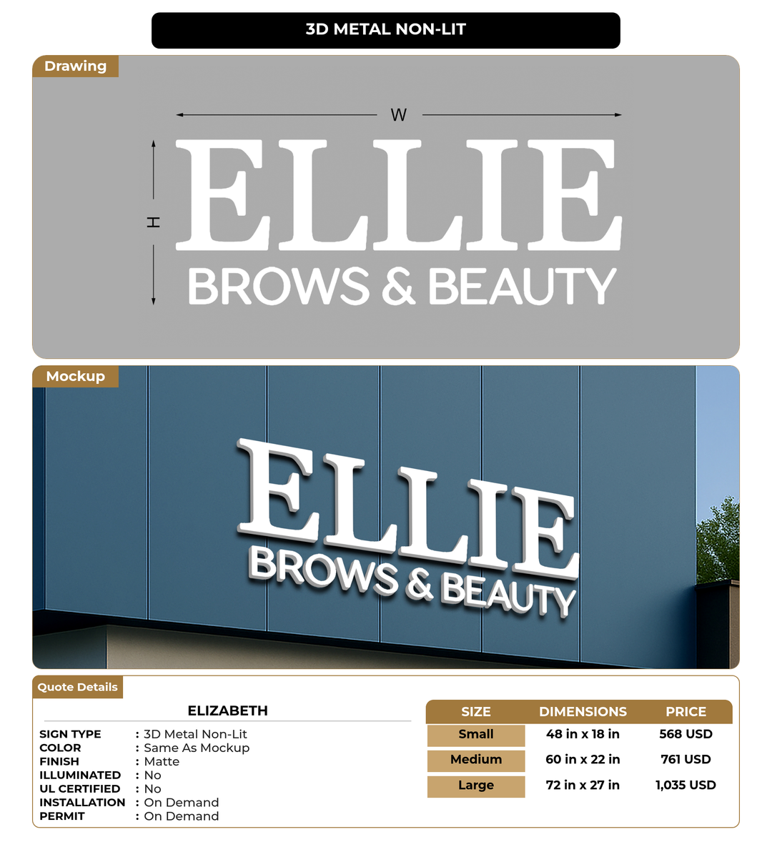 CUSTOM MOCKUP SIGN FOR elizabeth