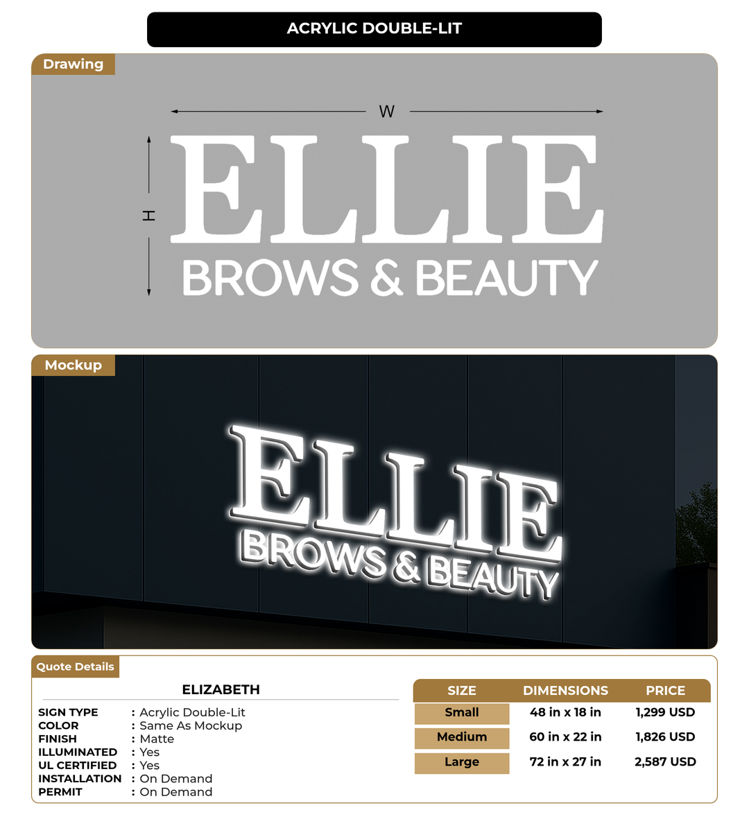 CUSTOM MOCKUP SIGN FOR elizabeth