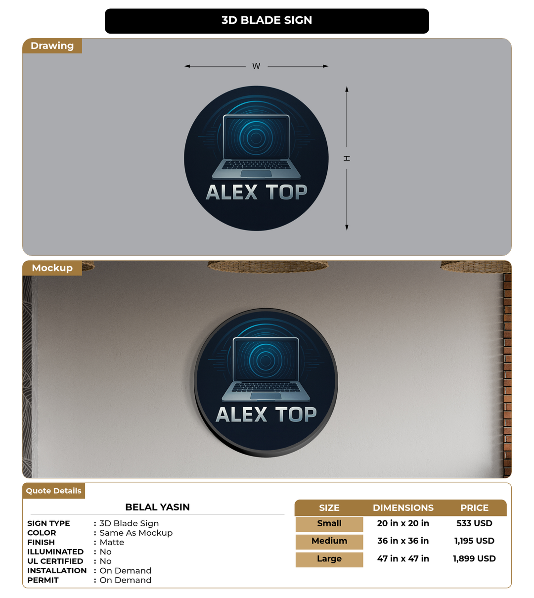 CUSTOM MOCKUP SIGN FOR Belal Yasin