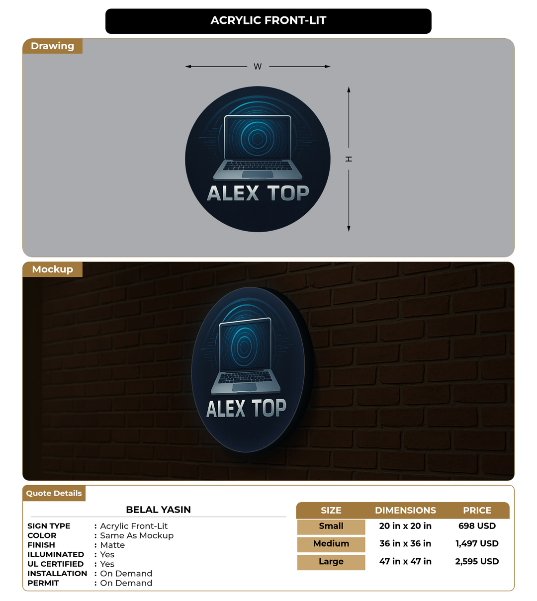 CUSTOM MOCKUP SIGN FOR Belal Yasin