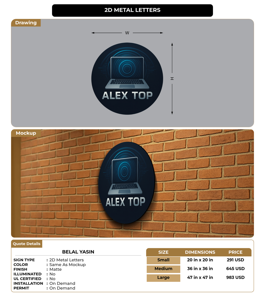 CUSTOM MOCKUP SIGN FOR Belal Yasin