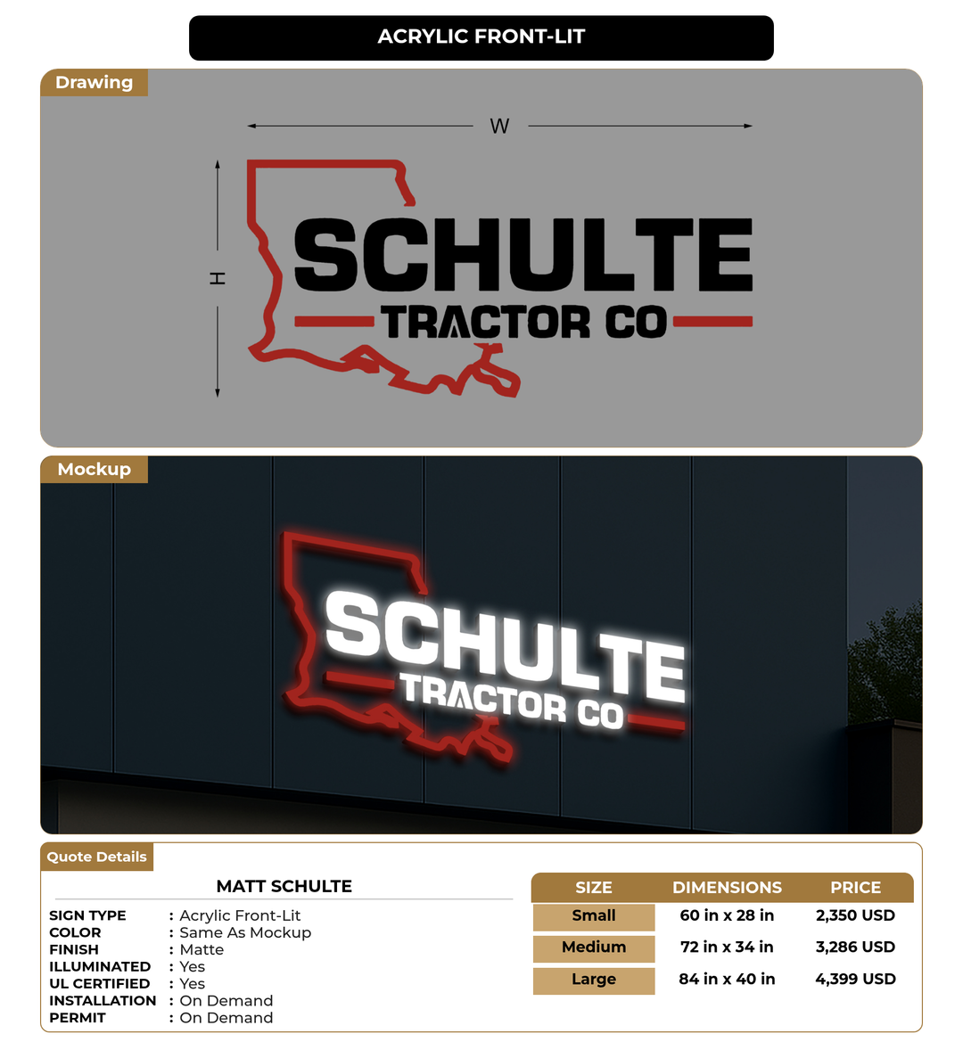 CUSTOM MOCKUP SIGN FOR Matt Schulte