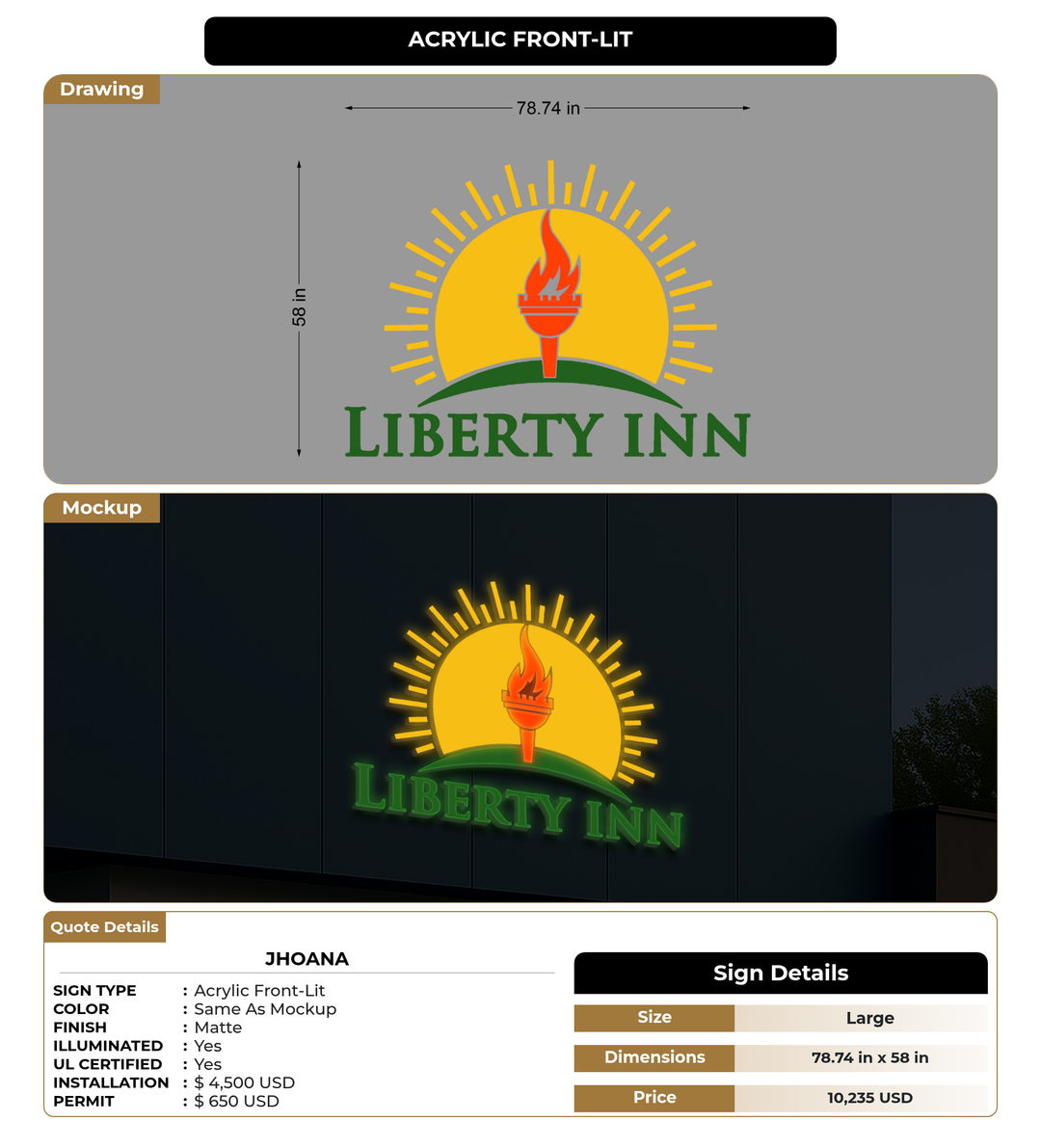 CUSTOM MOCKUP SIGN FOR jhoana