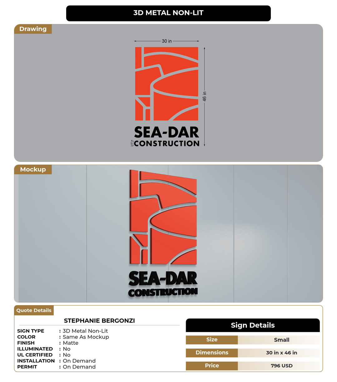 CUSTOM MOCKUP SIGN FOR Stephanie Bergonzi