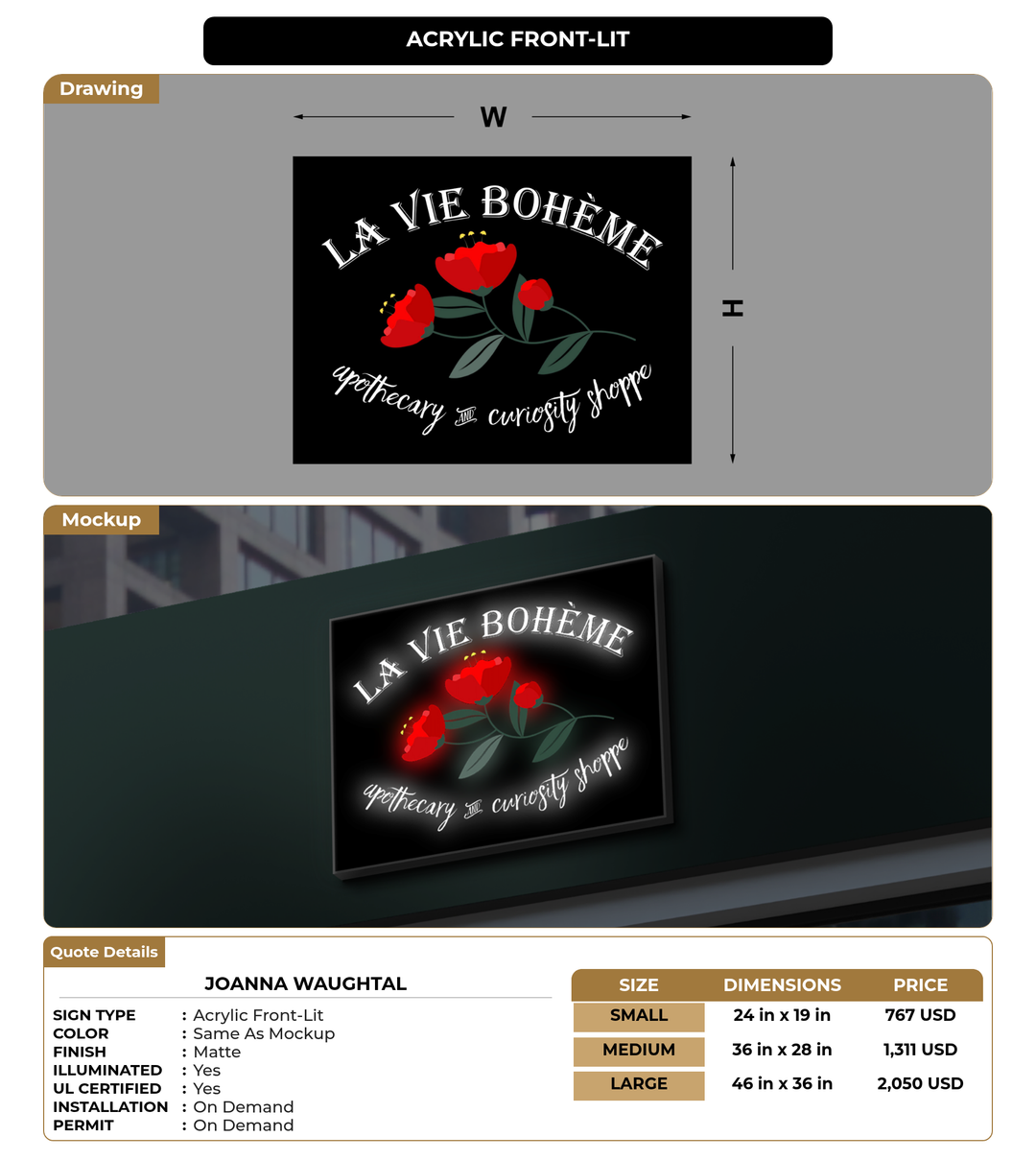 CUSTOM MOCKUP SIGN FOR Joanna Waughtal