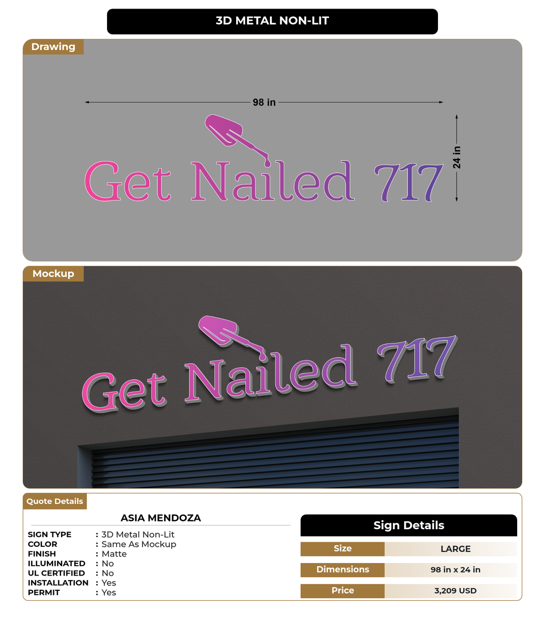 CUSTOM MOCKUP SIGN FOR Asia Mendoza