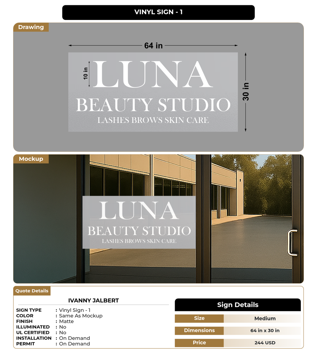 CUSTOM MOCKUP SIGN FOR Ivanny Jalbert