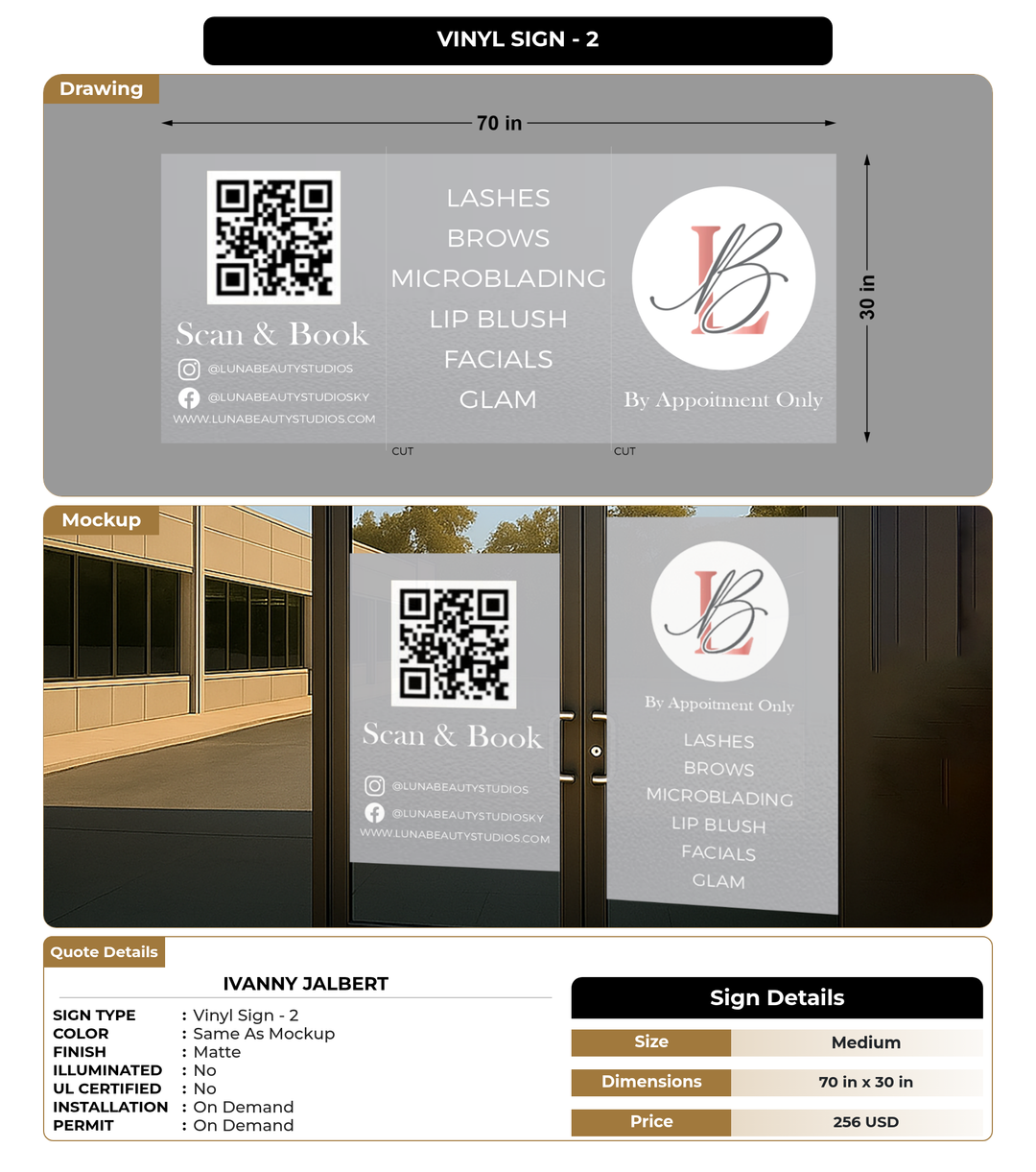 CUSTOM MOCKUP SIGN FOR Ivanny Jalbert