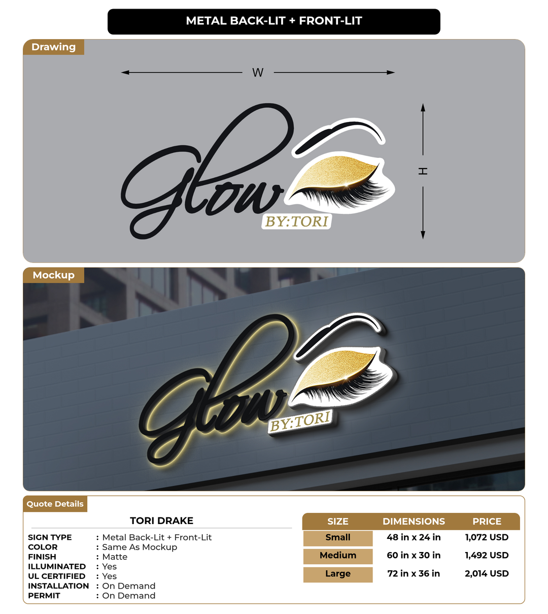 CUSTOM MOCKUP SIGN FOR Tori Drake