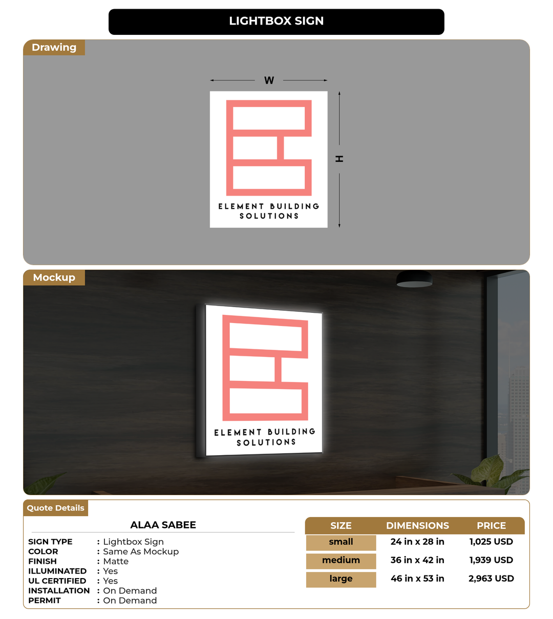 CUSTOM MOCKUP SIGN FOR Alaa Sabee