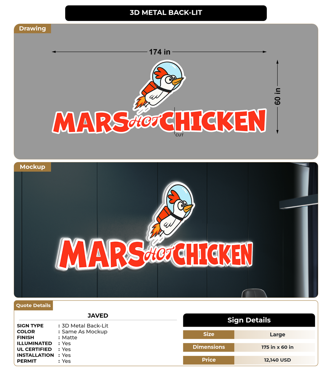 CUSTOM MOCKUP SIGN FOR Javed