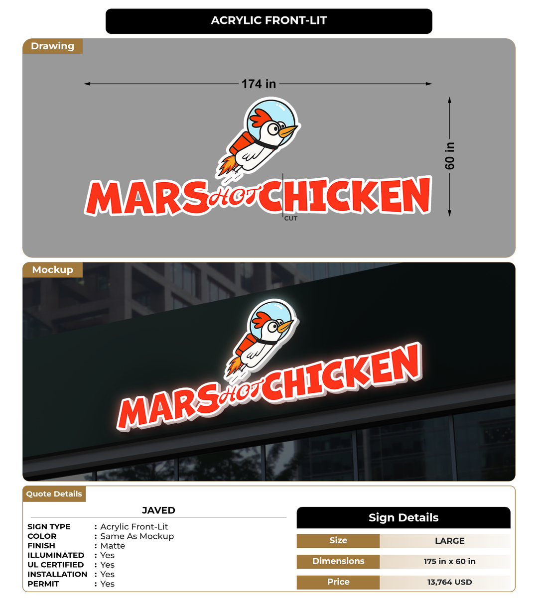 CUSTOM MOCKUP SIGN FOR Javed