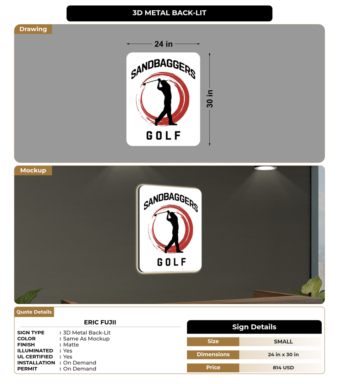 CUSTOM MOCKUP SIGN FOR Eric Fujii
