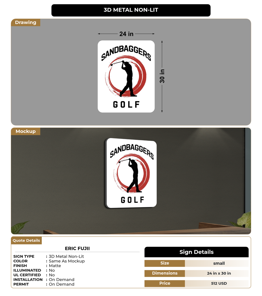CUSTOM MOCKUP SIGN FOR Eric Fujii