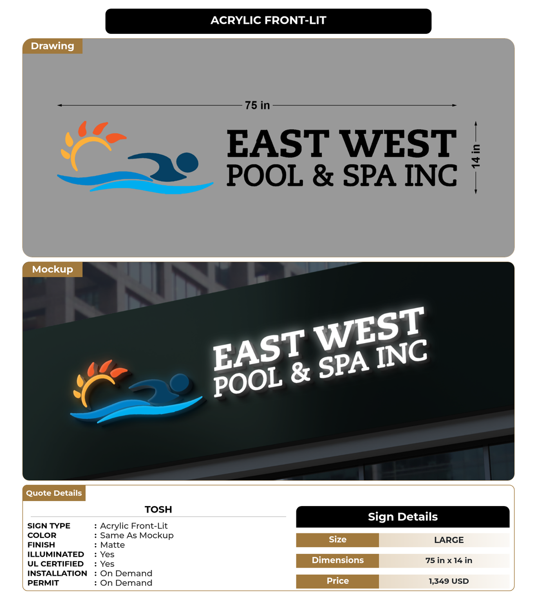 CUSTOM MOCKUP SIGN FOR tosh