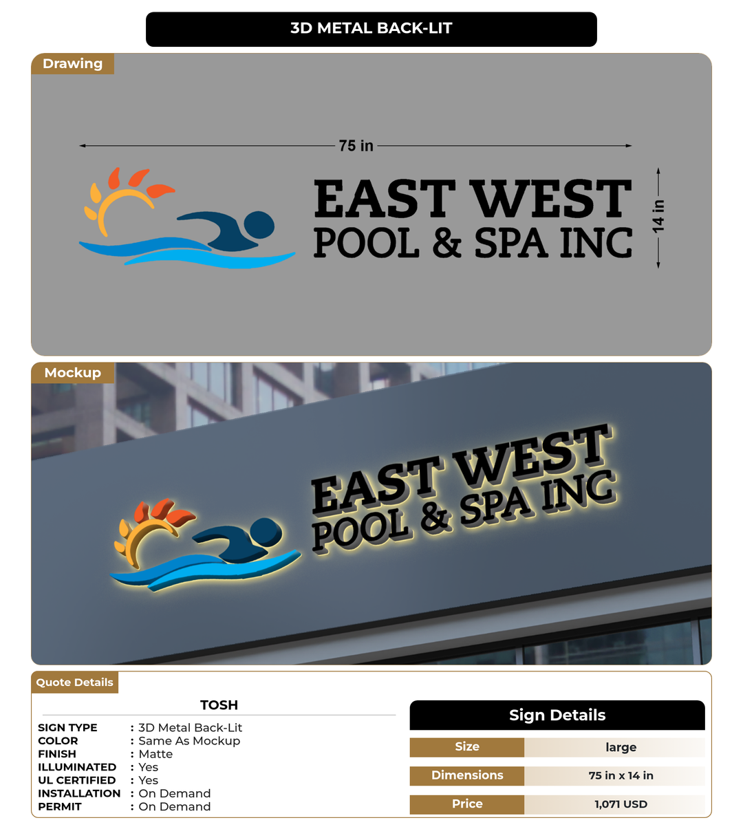 CUSTOM MOCKUP SIGN FOR tosh