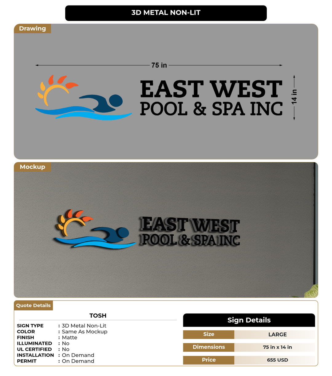 CUSTOM MOCKUP SIGN FOR tosh