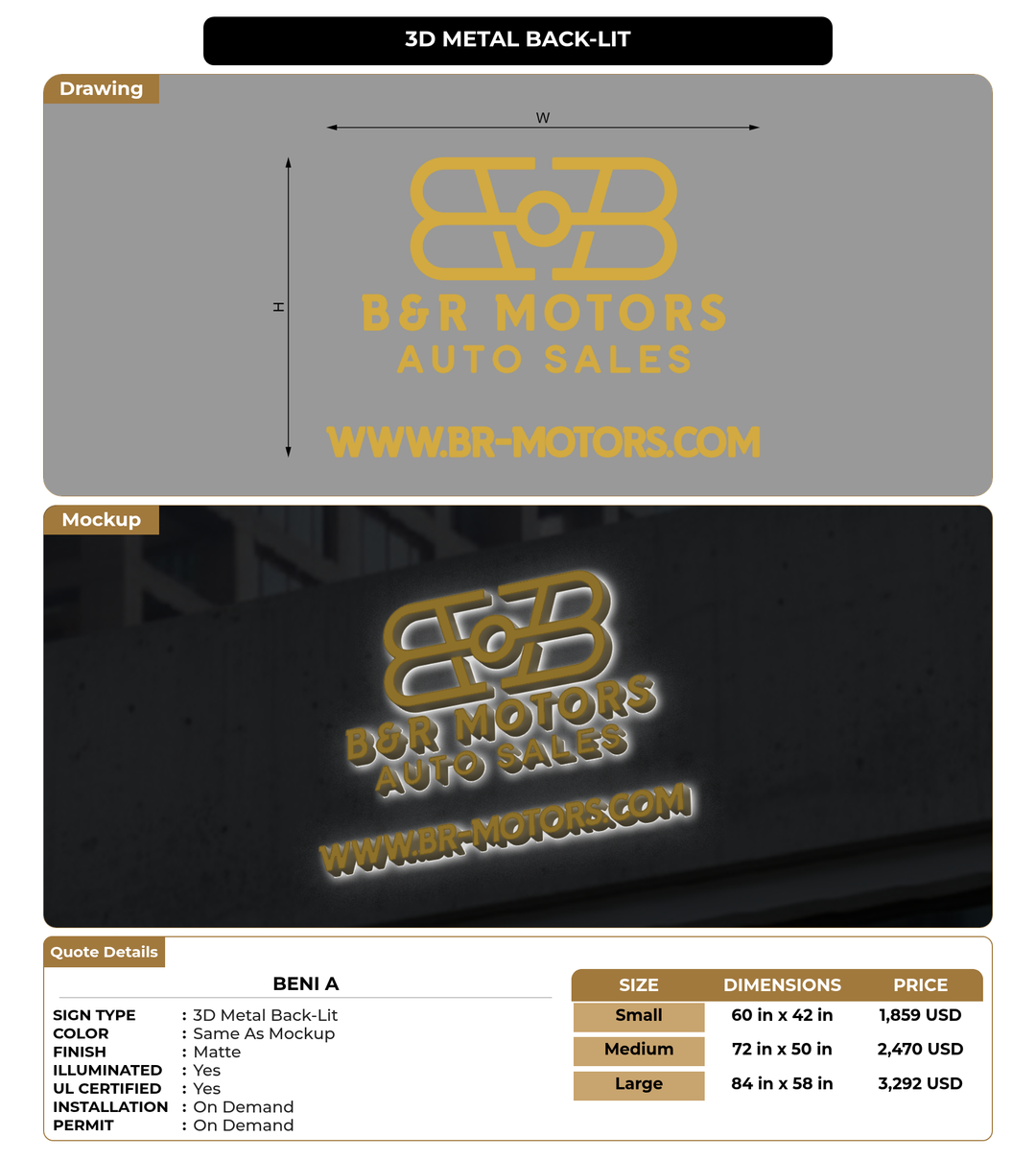 CUSTOM MOCKUP SIGN FOR Beni a