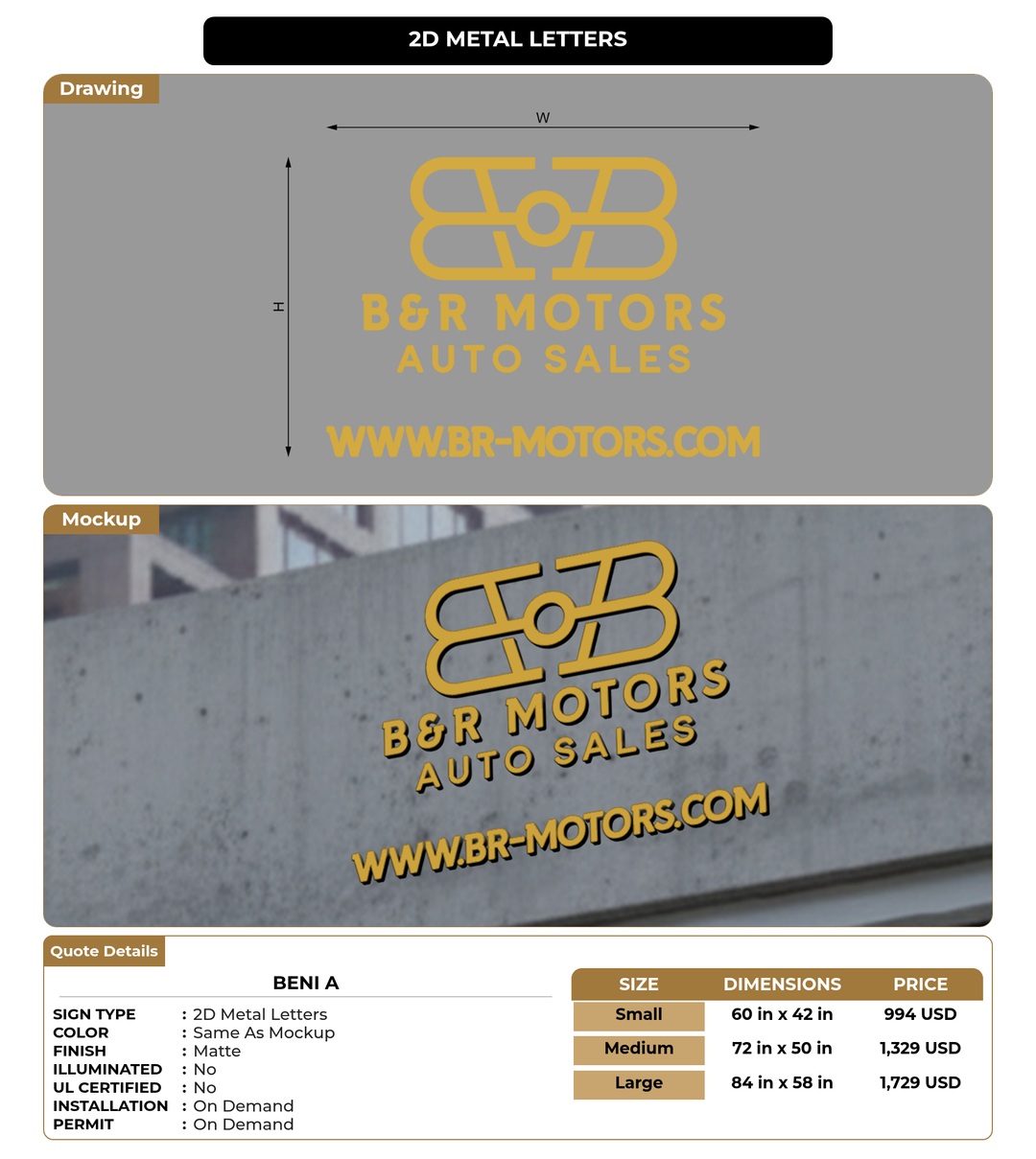 CUSTOM MOCKUP SIGN FOR Beni a
