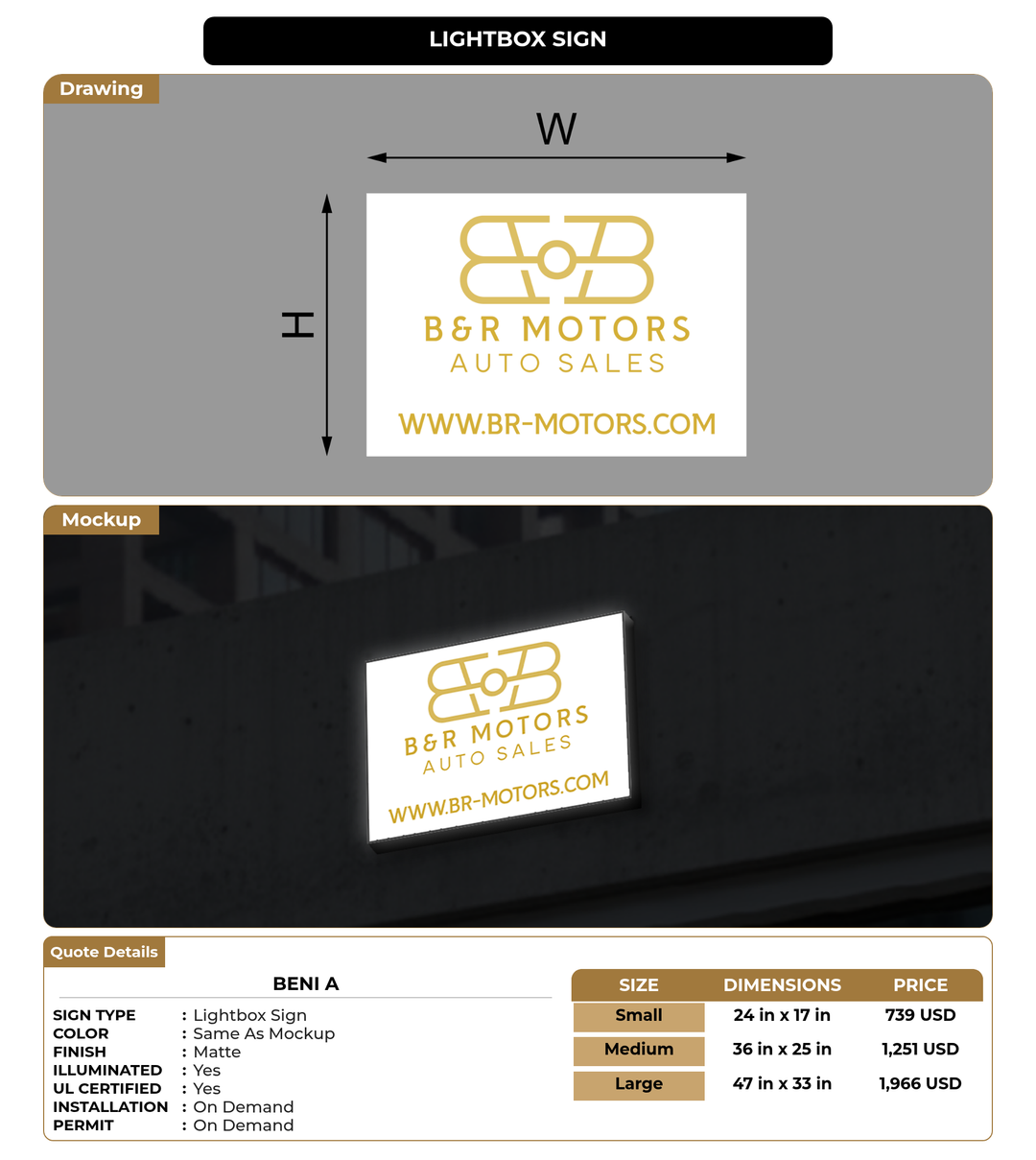 CUSTOM MOCKUP SIGN FOR Beni a