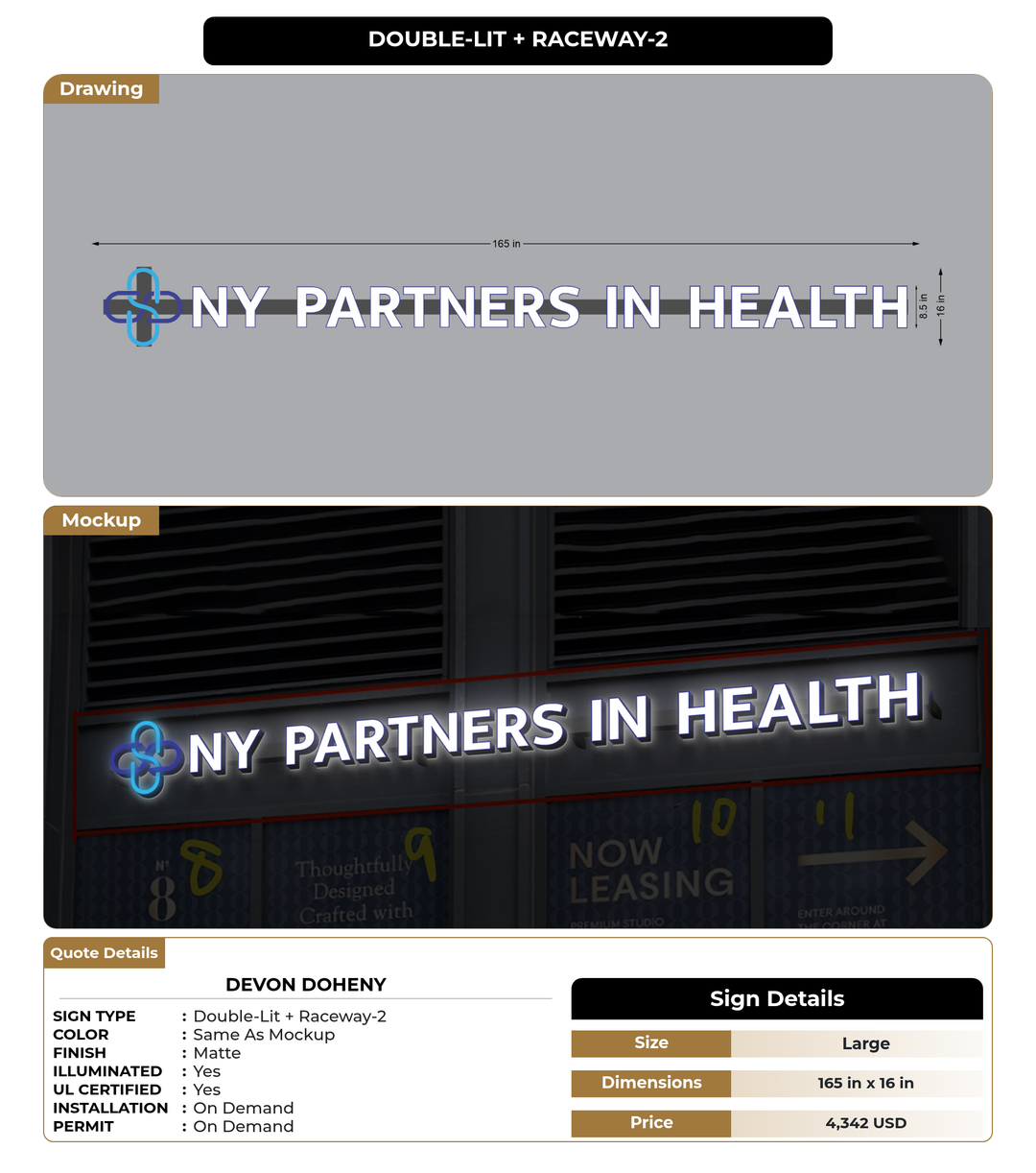 CUSTOM MOCKUP SIGN FOR Devon Doheny