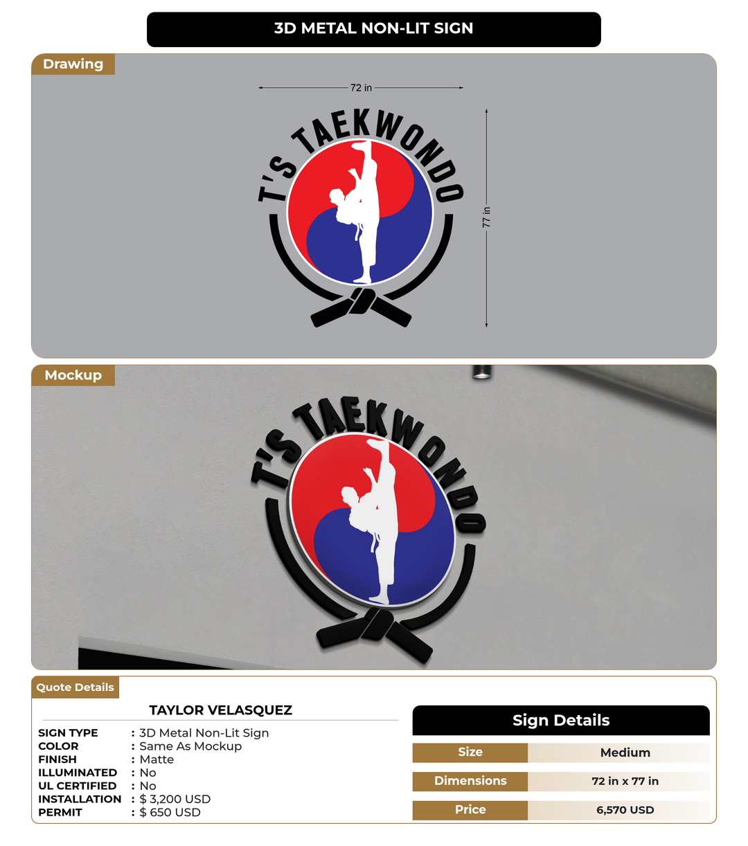 CUSTOM MOCKUP SIGN FOR Taylor Velasquez