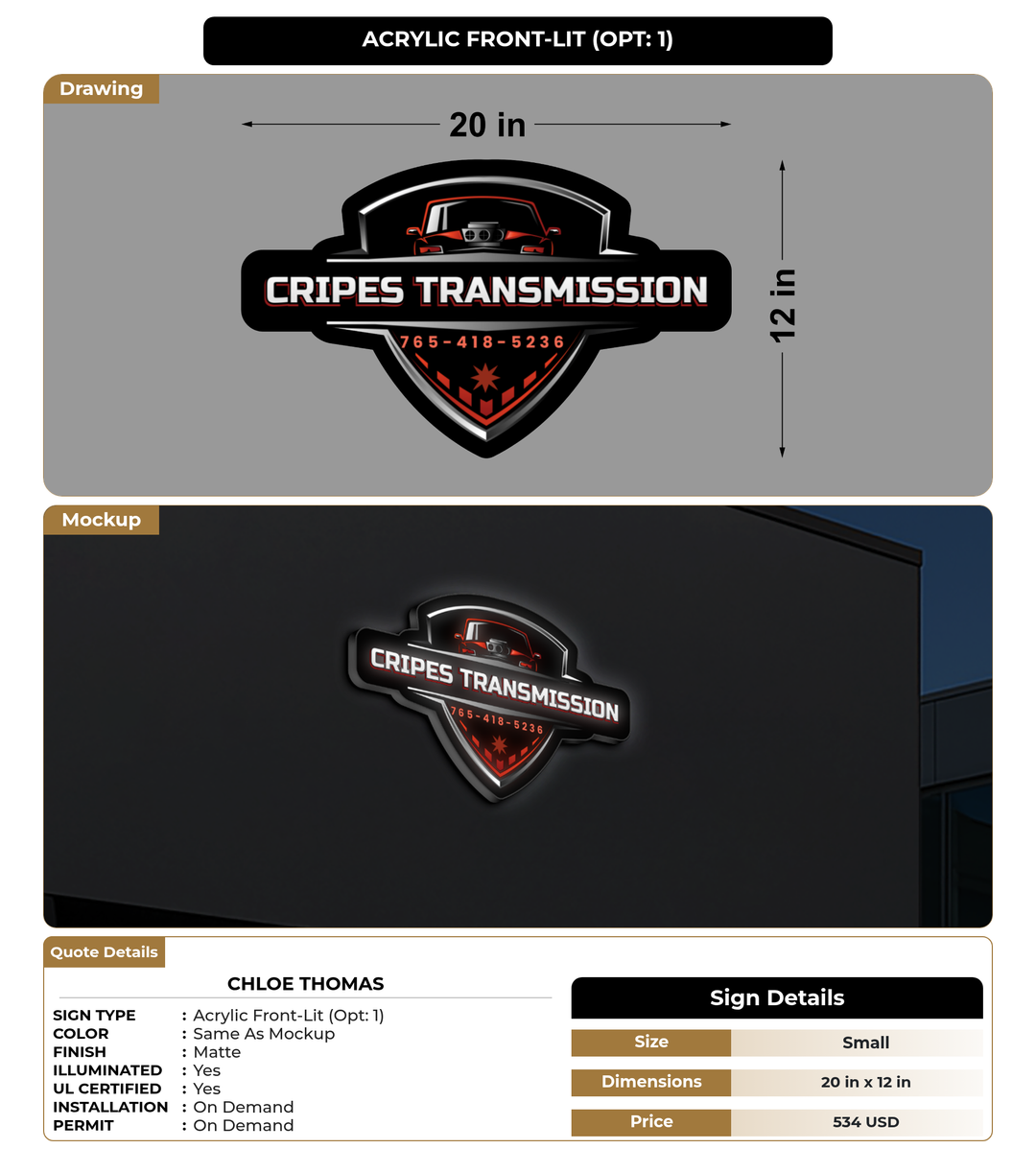 CUSTOM MOCKUP SIGN FOR Chloe thomas