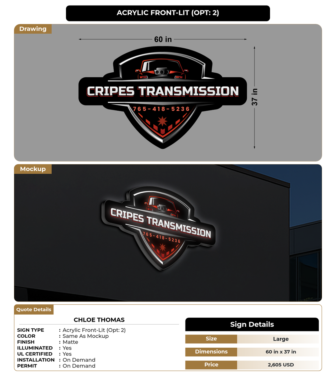 CUSTOM MOCKUP SIGN FOR Chloe thomas