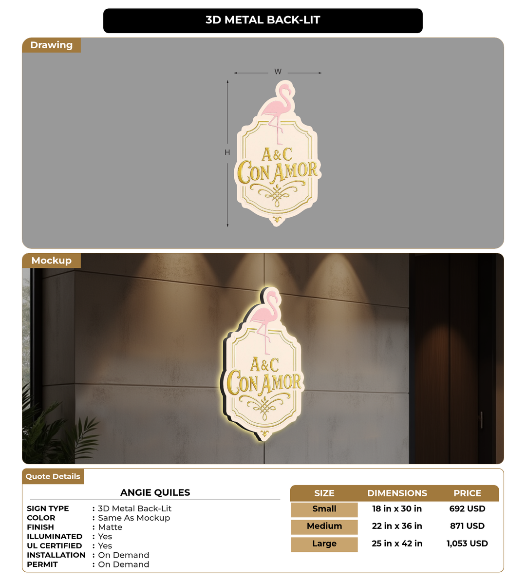 CUSTOM MOCKUP SIGN FOR Angie Quiles
