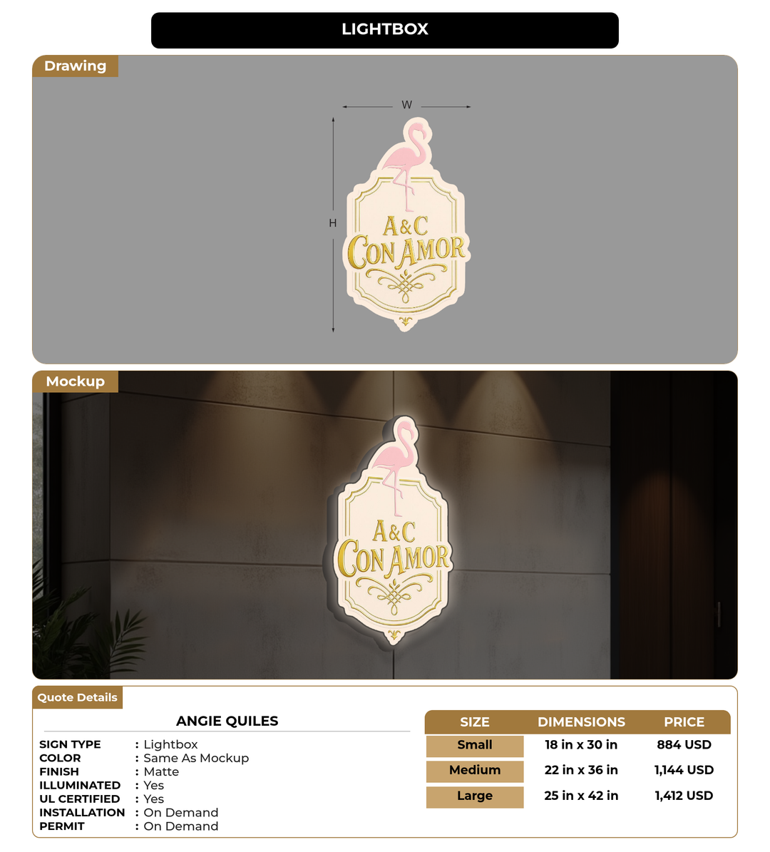 CUSTOM MOCKUP SIGN FOR Angie Quiles