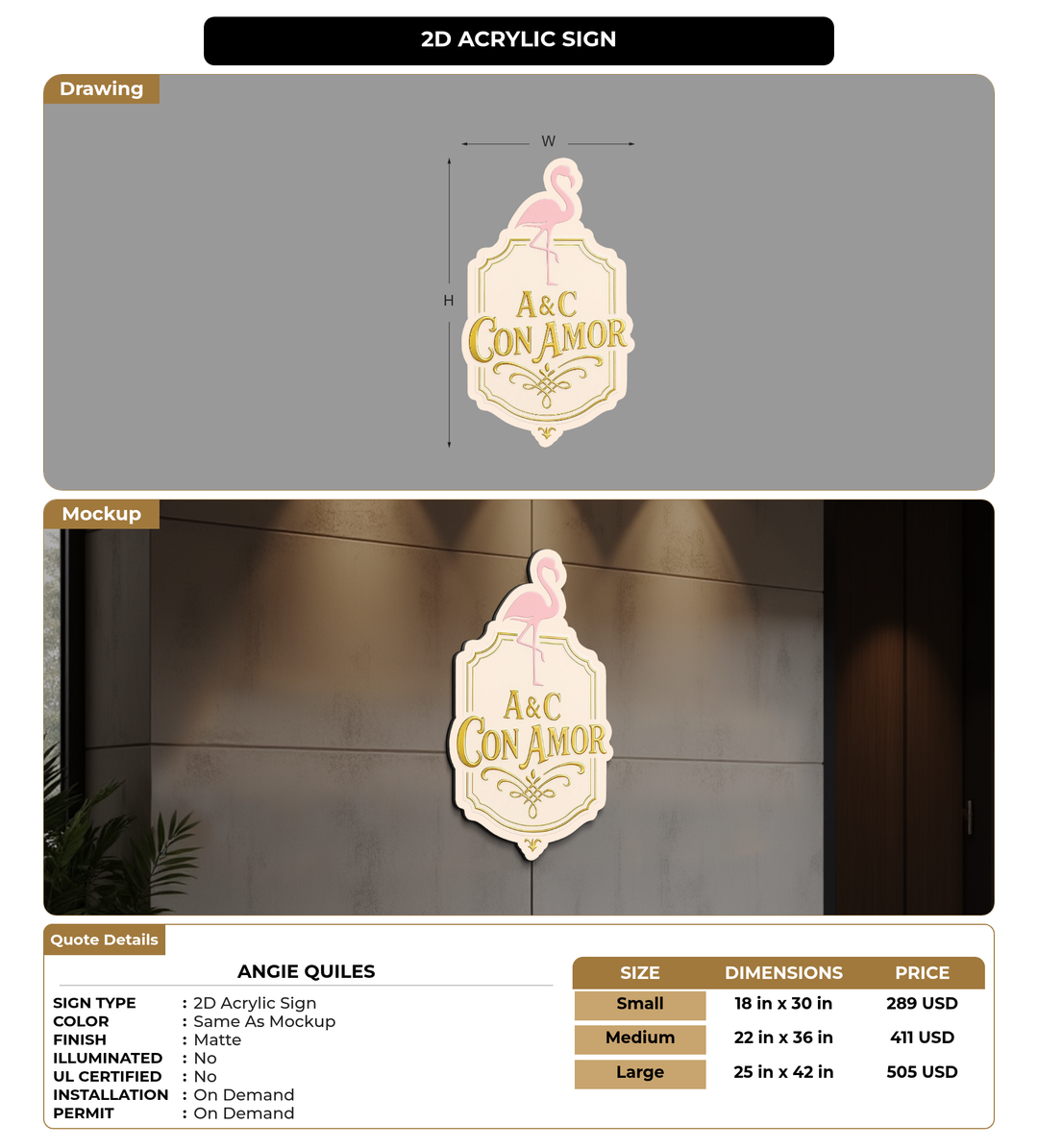 CUSTOM MOCKUP SIGN FOR Angie Quiles