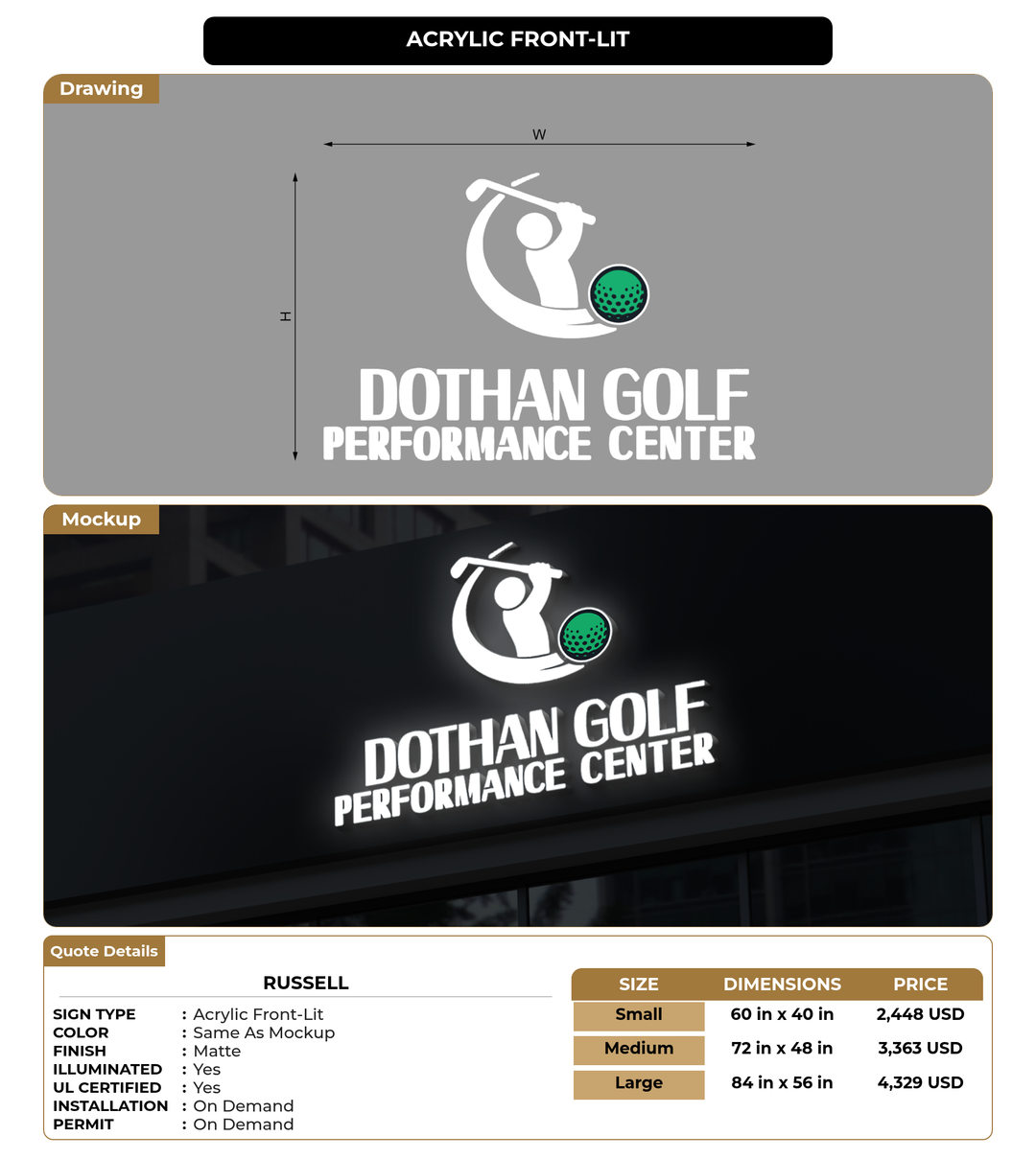 CUSTOM MOCKUP SIGN FOR Russell