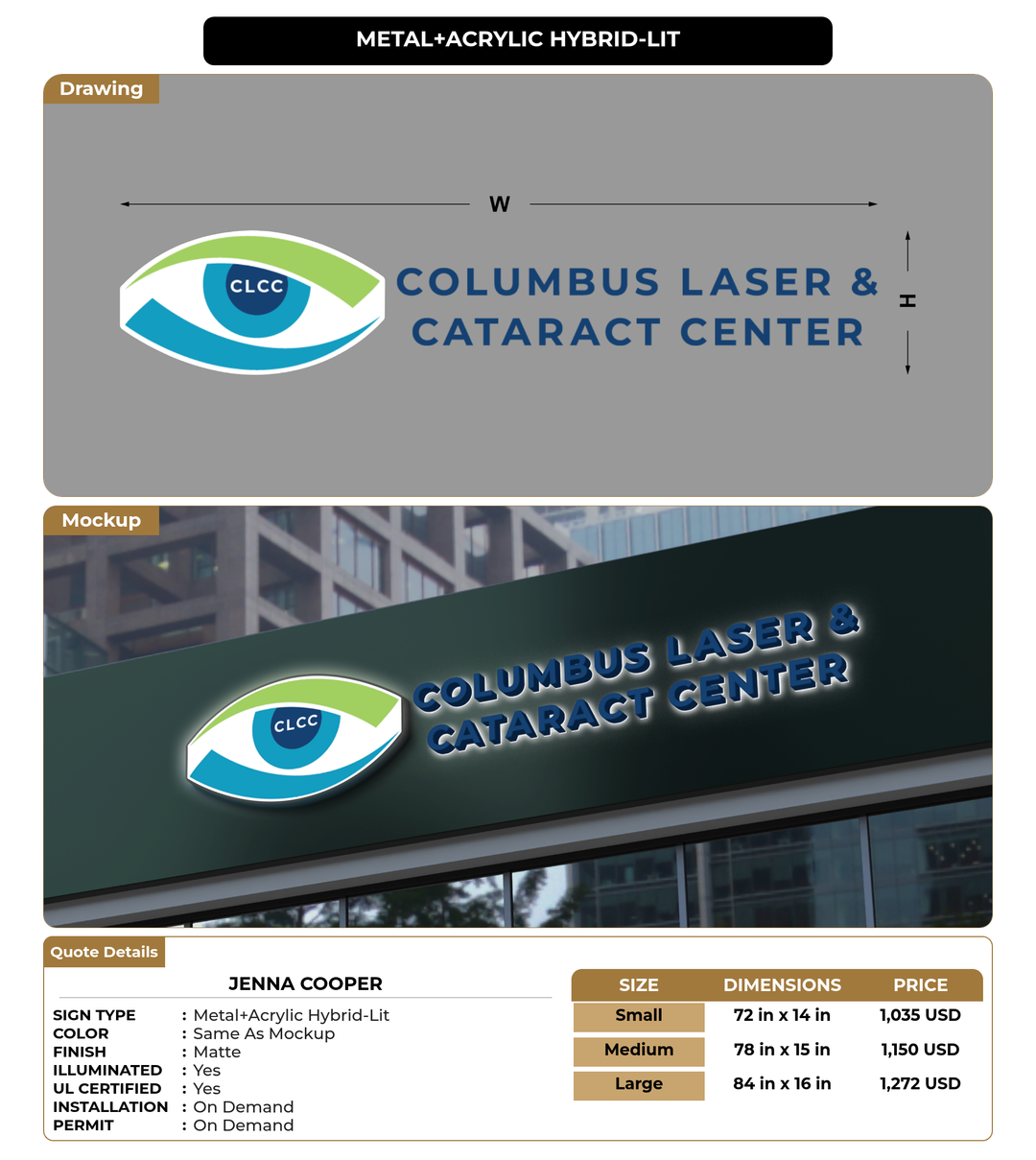 CUSTOM MOCKUP SIGN FOR Jenna Cooper