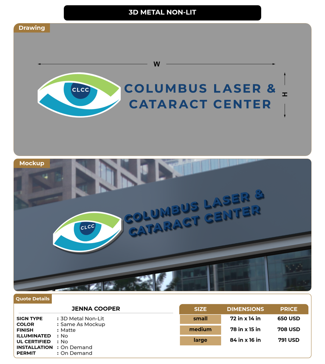 CUSTOM MOCKUP SIGN FOR Jenna Cooper
