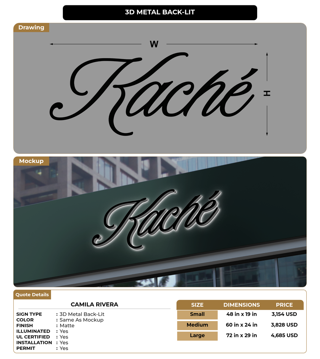 CUSTOM MOCKUP SIGN FOR Camila Rivera