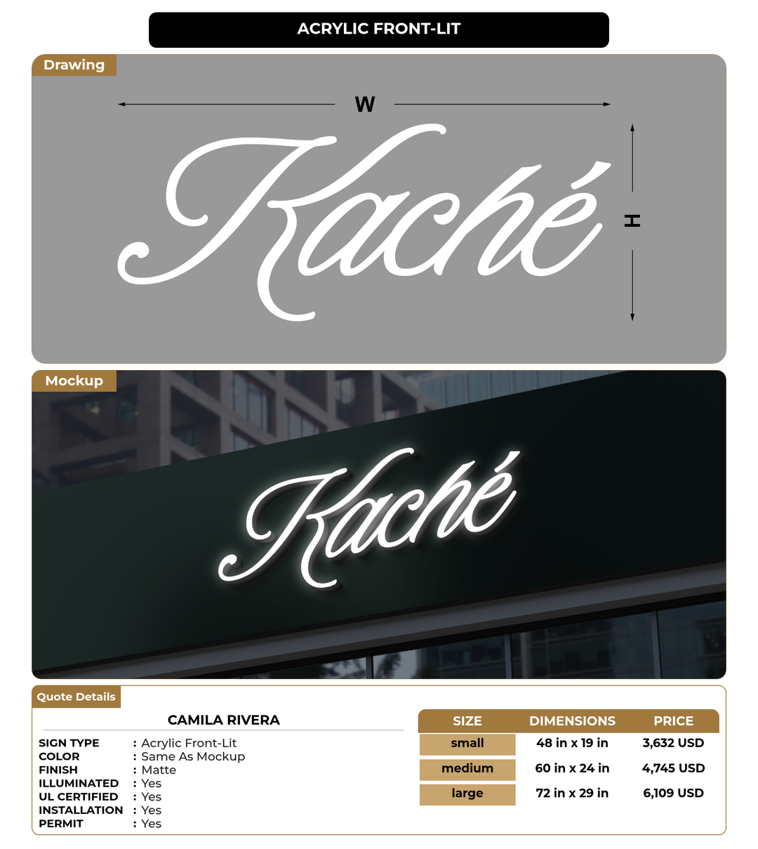 CUSTOM MOCKUP SIGN FOR Camila Rivera
