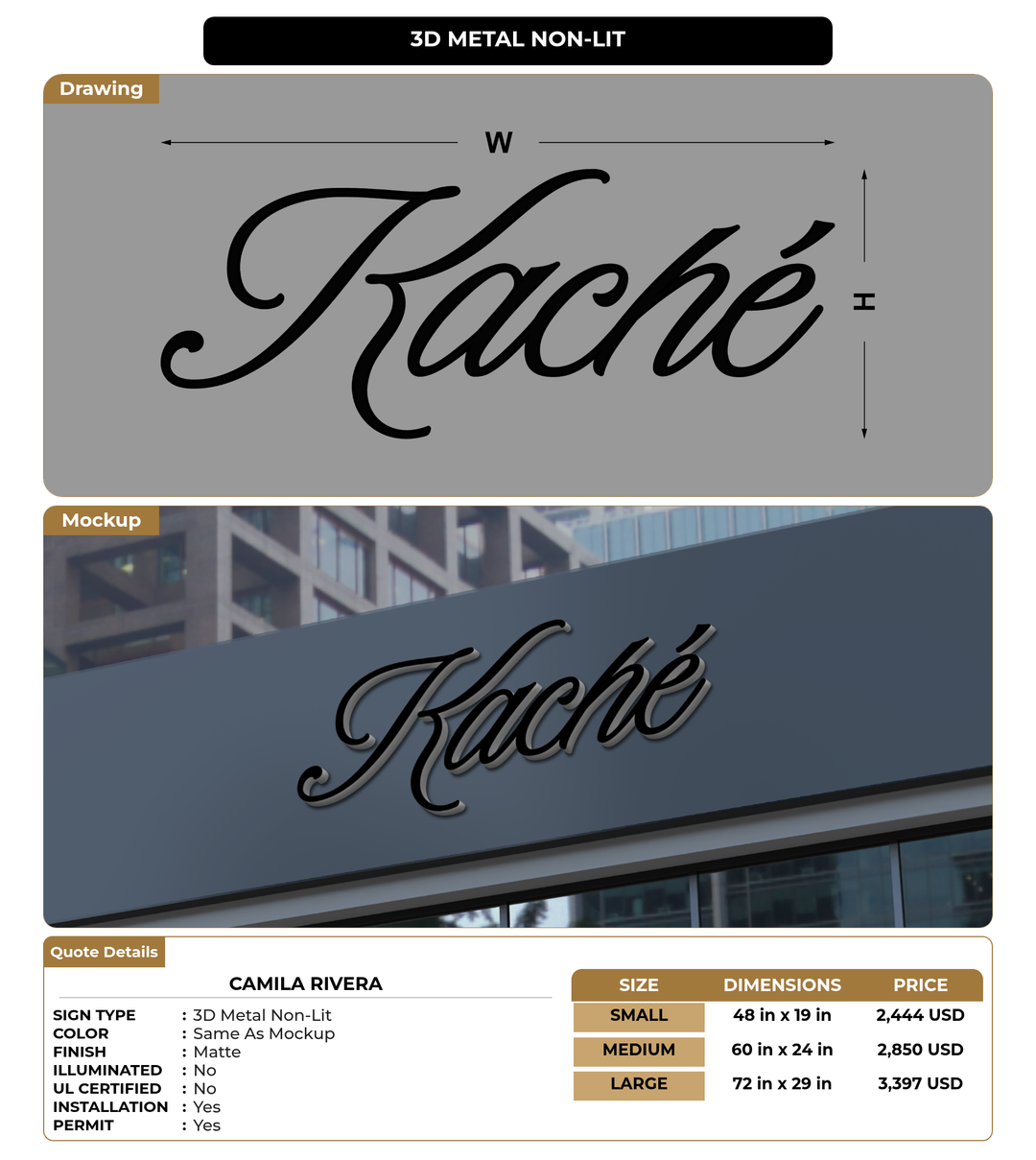 CUSTOM MOCKUP SIGN FOR Camila Rivera
