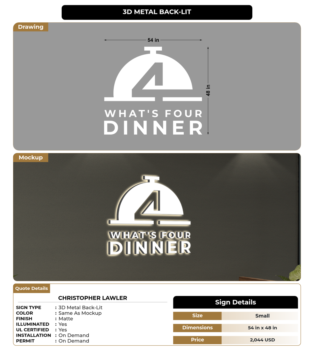 CUSTOM MOCKUP SIGN FOR Christopher lawler